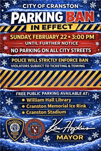 Citywide PARKING BAN until further notice