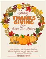 Happy Thanksgiving from Mayor Ken Hopkins
